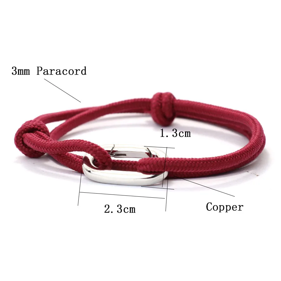 Handmade Adjustable Paracord Bracelet - Outdoor Survival Rope Bracelet
