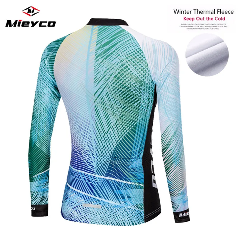Winter Fleece Cycling Jersey Winter Outdoor Woman Outfits Road MTB Riding Bicycle Clothing Keep Warm Mountain Bike Shirts
