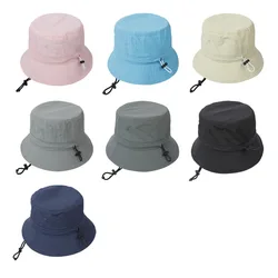 Sunshade Women's Fisherman Hat Outdoor Sun Visor Hat Spring Summer Solid Color Beach Sun Visor Bucket Hat Children's Hat