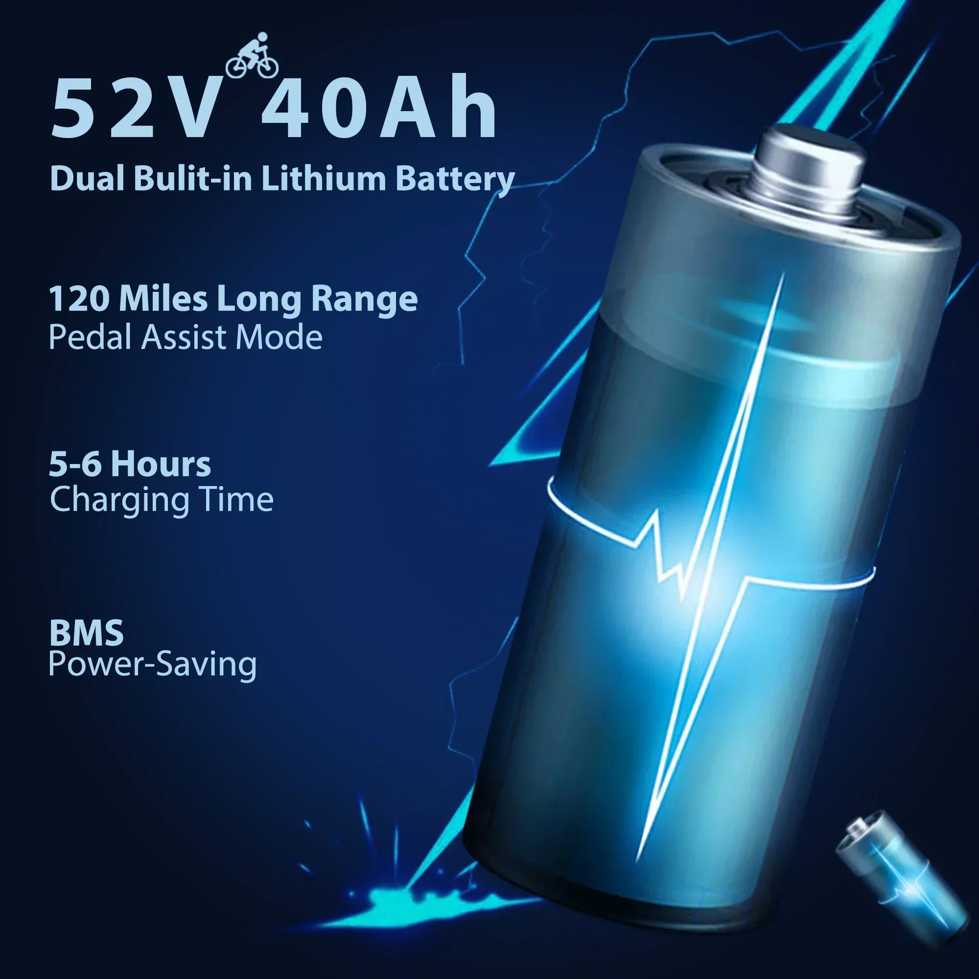 Ebike Dual Motor 2000W Two Batteries 40AH 20*4.0 Fat Bicycle electric bike electric bicycle