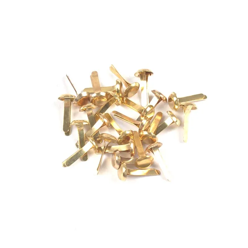 Mixed Gold Silver Metal Brads Scrapbooking Embellishment Fastener 100pcs/lot 4.5*8mm DIY Decoration Paper Card Crafts