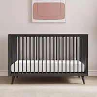Convertible Crib Dresser Set Pine Wood 4-in-1 Toddler Full Size Bed Nursery Furniture Solid Non-Toxic Finishes 2