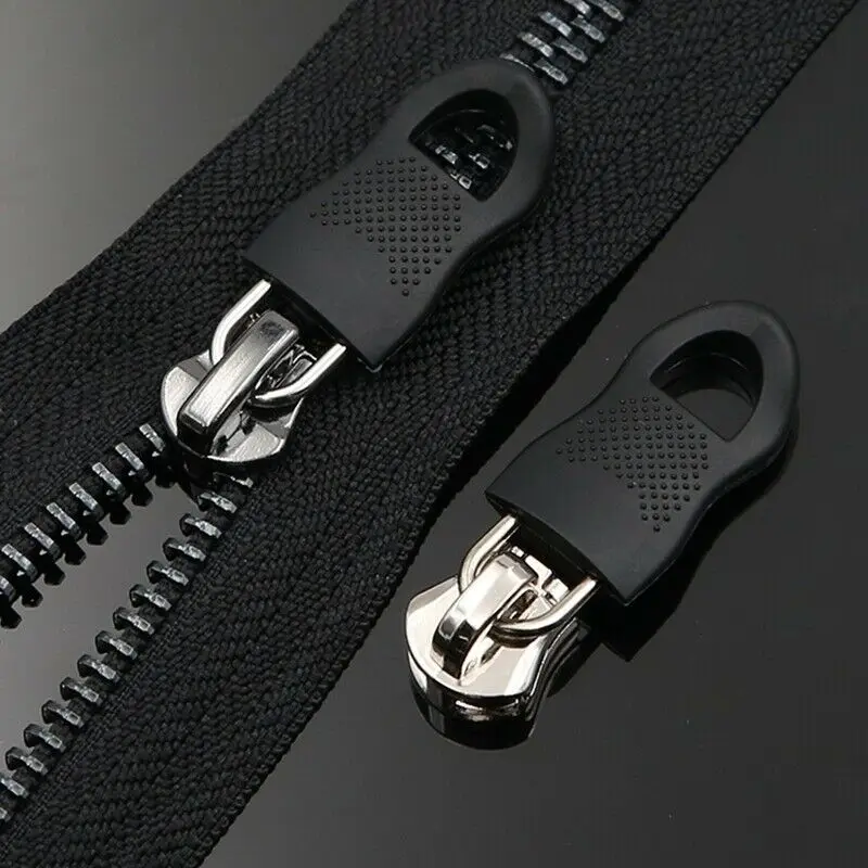 Detachable Metal Zipper Pull Zipper Repair Kit Tags Zip Fixer for Clothes Black Puller Slider for Home Bag Suitcase Cloth