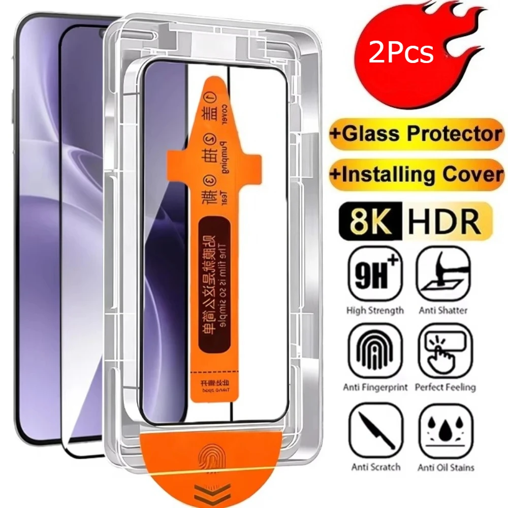 Premium Dust-Free Tempered Glass Screen Protectors (2-Pack)