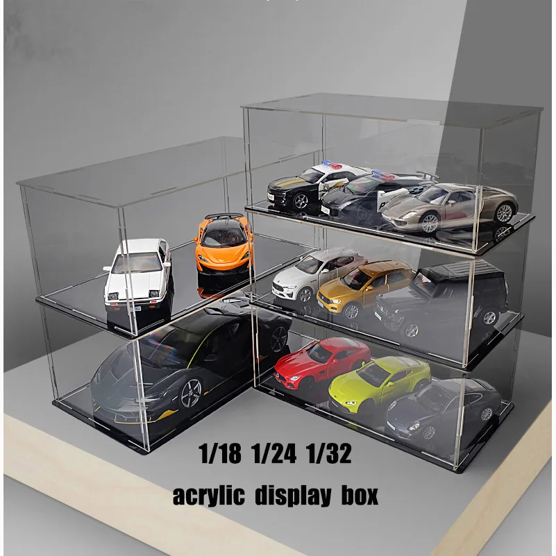 

Acrylic Box Display Dustproof Showcase Diecast Car Mini Figure Anime Figures Exhibitors Collections Box Display Transparent ABS