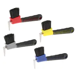 Horse Hoof Pick Brush Tool Equestrian Grooming Cleaning Barber 2 in 1 Animal Hoof Brush Equestrian Equipment
