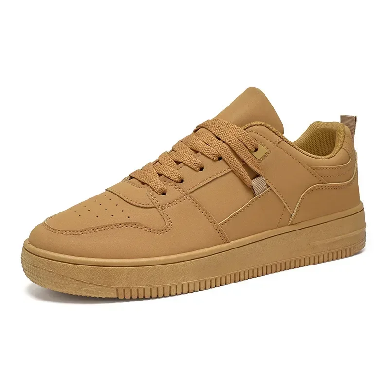 Khaki  Flat Shoes Comfortable in All Seasons Breathable Versatile Men's Casual Shoes High-end Luxury Sneakers Man 2024 5