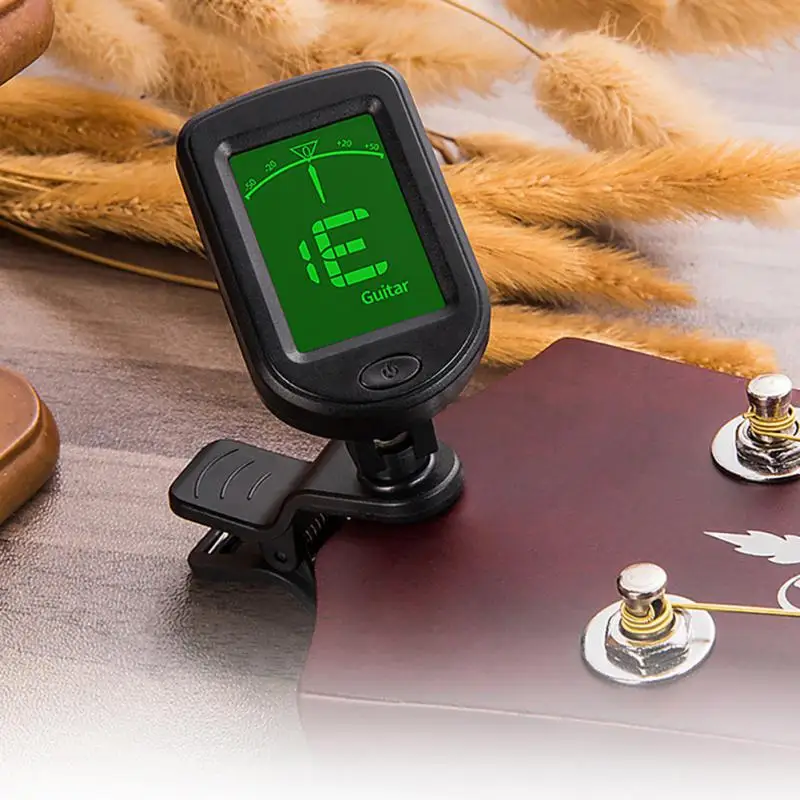 Guitar Tuner Digital Clip-On Tone Tuner For Electric Ukulele Bass Violin Universal 360Degree Rotatable Sensitive Built-in Batter guitar tuner