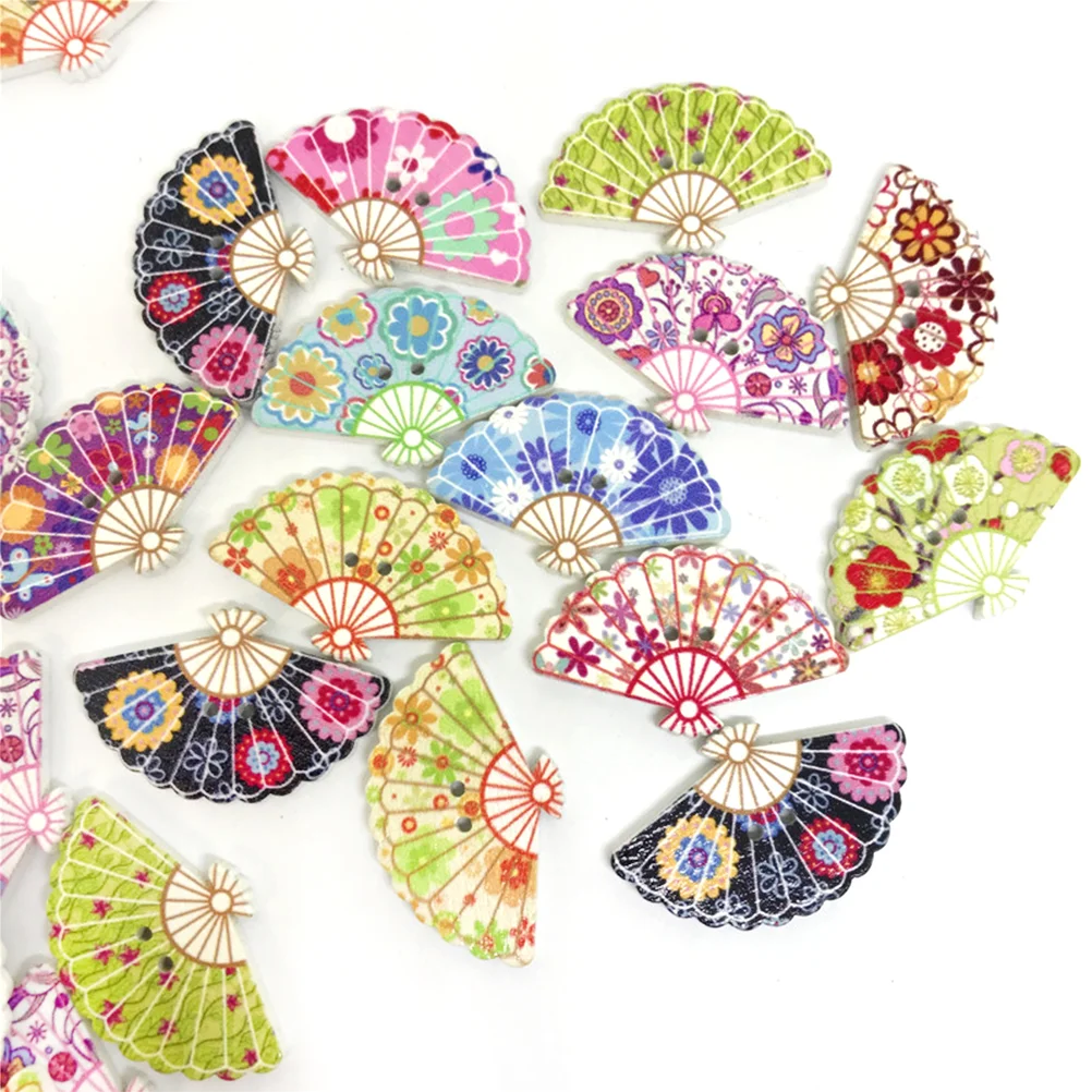 50 Pcs Fan Shaped Sewing Buttons 6