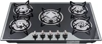 Cooktop 23'' 30 Inch 35'', Built-in NG/LPG Convertible Gas Cooktops 4 Burners 5 Burner Gas hob, Gas Countertop Plug-in with Temp 1