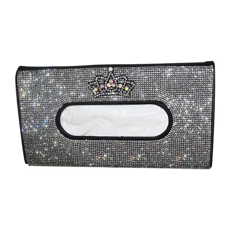 

Crystal Tissue Holder For Car Bling Tissue Holder Rhinestone Car Accessories Bling Napkin Holders Rhinestone Interior