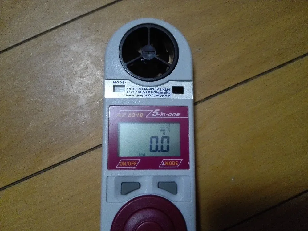AZ-8910 Digital 5-in-1 Anemometer Wind Speed Temperature Humidity Atmospheric Pressure Dew Point Weather Meter detail image 3