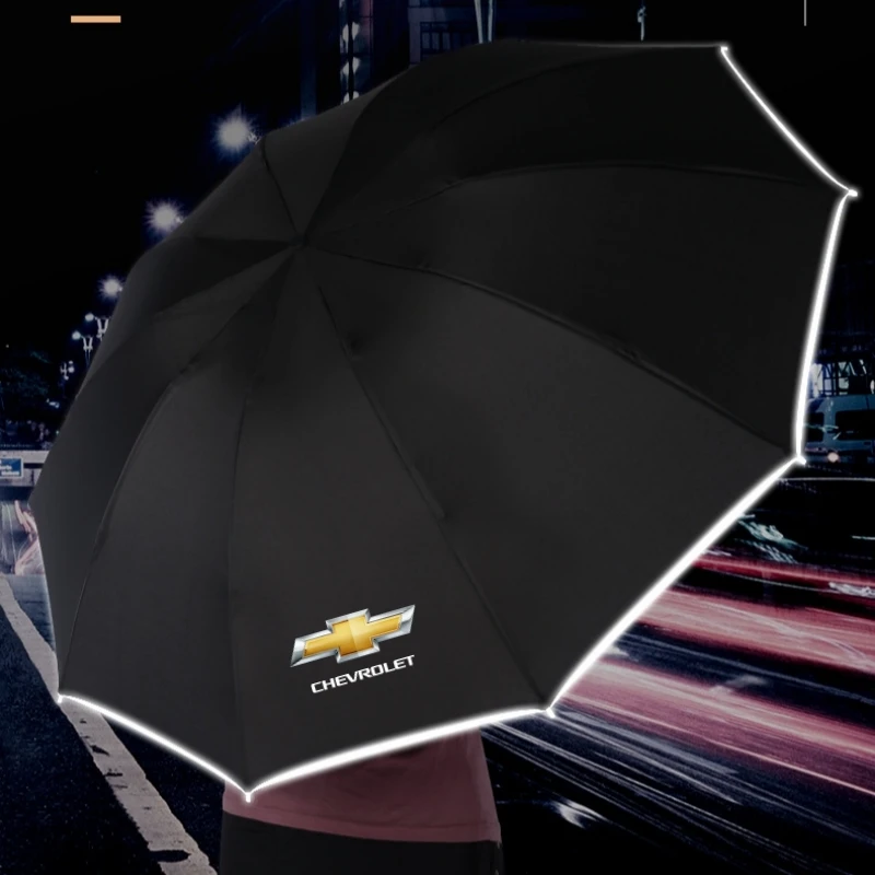 Car Windshield Sunshade Car Logo Umbrella Car Led Light Automatic Folding Windproof Sunshade Umbrella For Chevrolet Aveo Bolt Cavalier Cruze Onix Orlando Silverado Spark