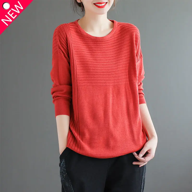 

Fashion O-Neck Solid Color Korean Blouse Women's Clothing 2023 Spring New Oversized Casual Pullovers All-match Commute Shirt