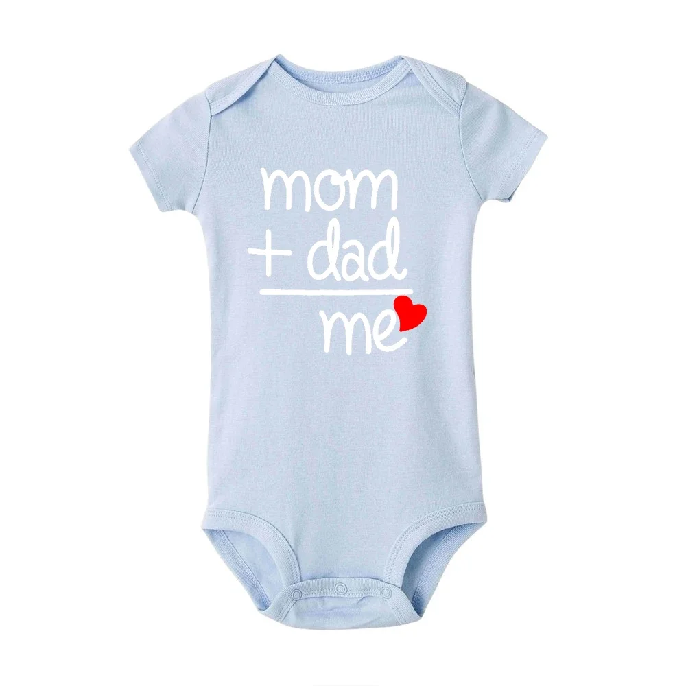 Baby Rompers Baby Jumpsuit Mom Plus Dad Equals Me Funny Cute Outfits For Boy Girl Newborn Toddler