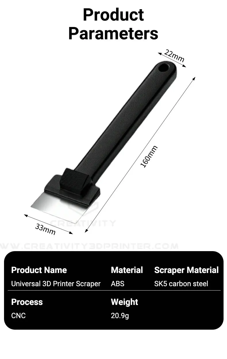 3D-Drucker Heizbett-Reinigungswerkzeug: Ersatz-Schaber und Klingen für Lab X1/P1 A1 Serie, Universelle Schabermesser – Detail 10