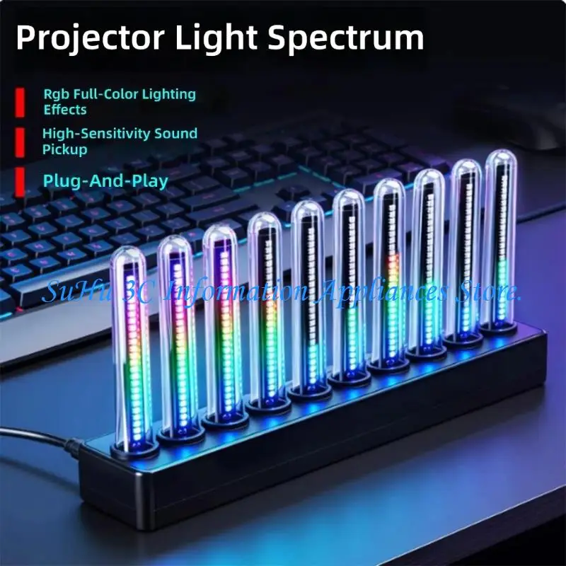 책상과 당 대기권 점화를 위한 8개의 광도 수준을 가진 소리에 의하여 활성화되는 RGBs LED 스펙트럼 램프
