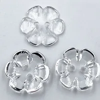 100pcs 12.5mm Silver transparent rose flower acrylic buttons for decoration handmade craft sewing accessories PH360 2