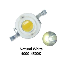 Multicolor High Power LED Chip Light Bulb - 3W X 10 Pieces (Natural White 4000K)