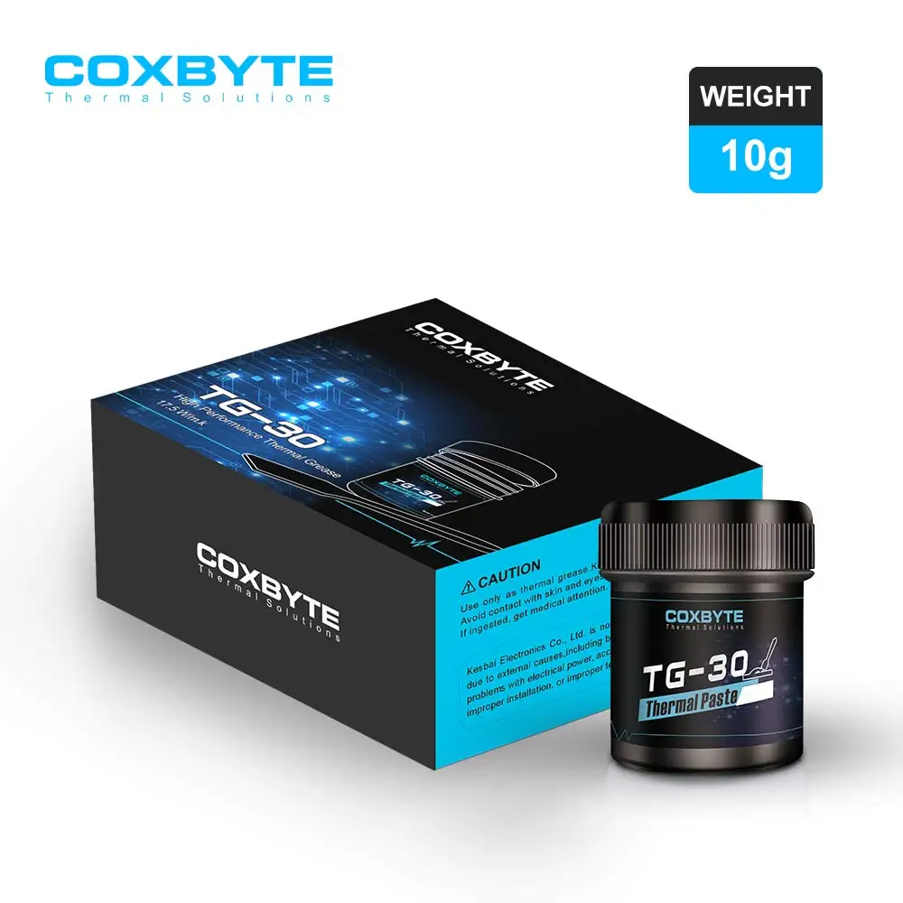 Coxbyte TG-30 17.5W/mK 고성능 액체 열전도 페이스트 10g 20g CPU GPU용 열 방출 페이스트