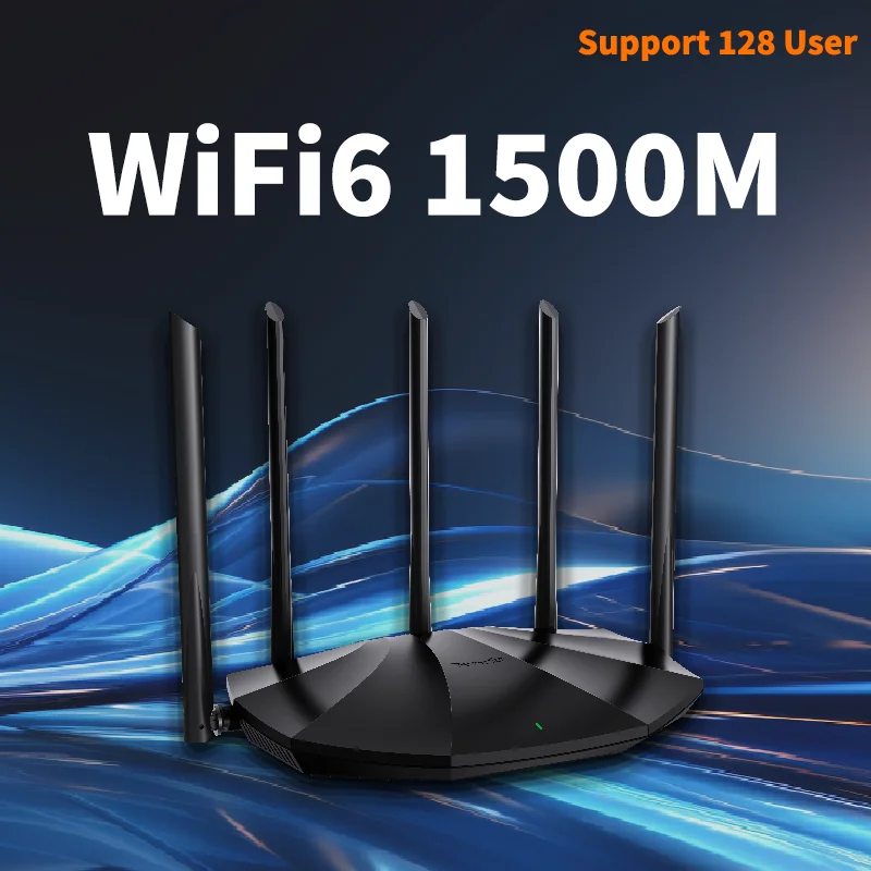 

Tenda Wifi6 Gigabit Router WiFi AX1500 Dual-Band Wireless IPV6 AP Bridge Home Coverage 802.11ax Wifi Reapeter