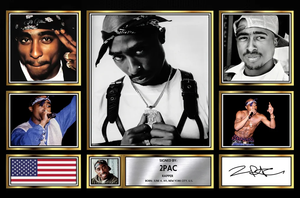 Rap Music Star Canvas Art Aitch 2pac Tracey Arrdee Rapper Signed Autographed Limited Edition Poster And Prints Wall Painting
