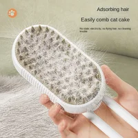 Steamy Dog Brush Electric Spray Cat Hair Brush 3 in1 Dog Steamer Brush for Massage Pet Grooming Removing Tangled and Loose Hair 6