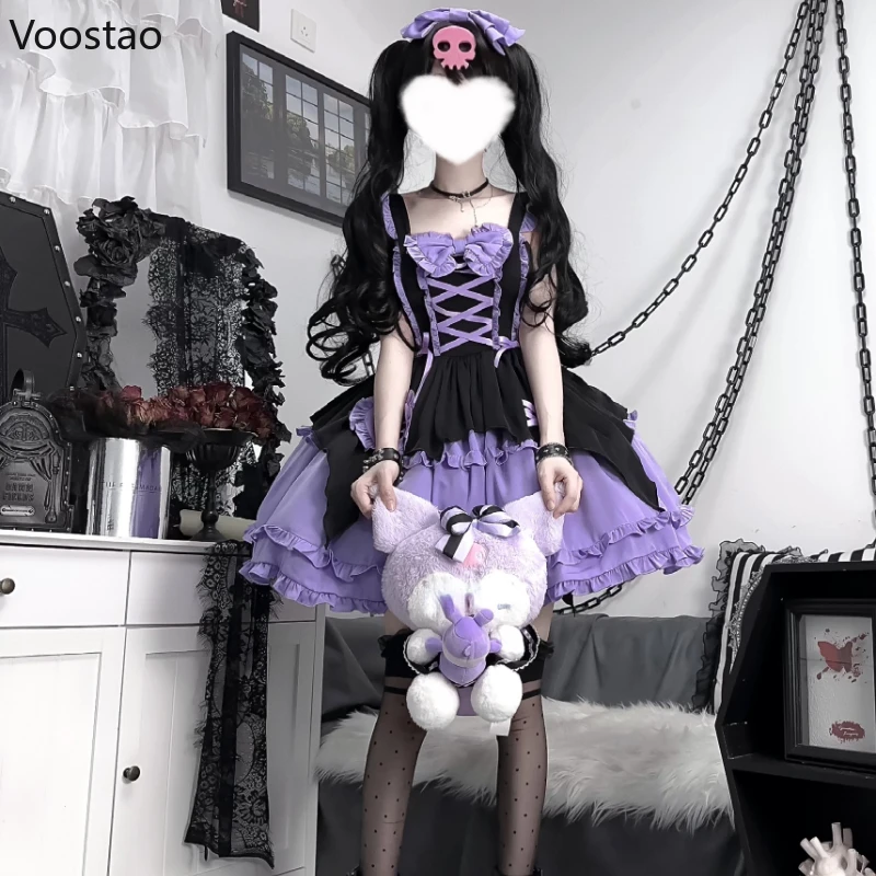Japanese Gothic Lolita Jsk Dress Japanese Women Harajuku Y2k