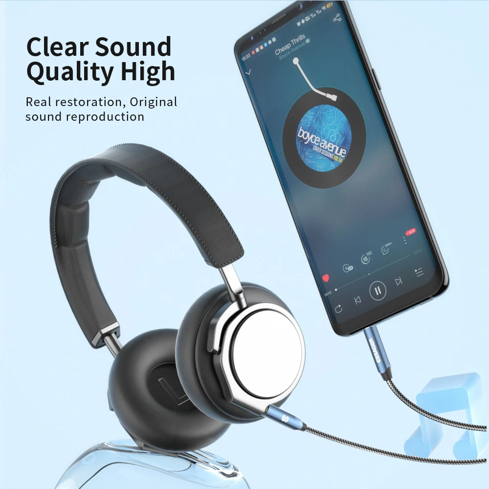 ESSAGER Monster Aux ̺ Ŀ ̾ 3.5mm   ̺ (ڵ   )  - 3.5mm ڵ (Samsu )