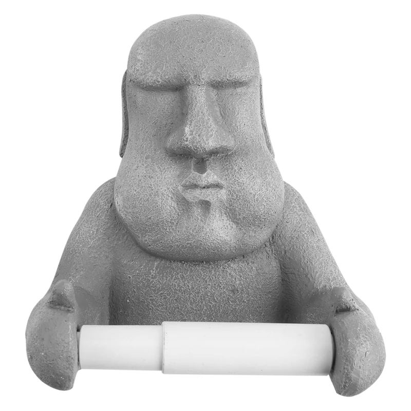 

Держатель для салфеток на пасхальном острове, дизайн Moai, настенный держатель для туалетной бумаги, стойкие товары для хранения для ванной комнаты