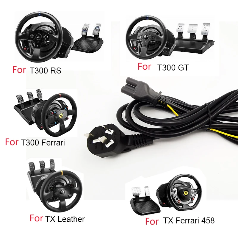 Cabo do Cabo do Adaptador da Fonte de Alimentação para Thrustmaster T300 rs gt tx Série Bases Cabo de Conexão 3m - Image 3