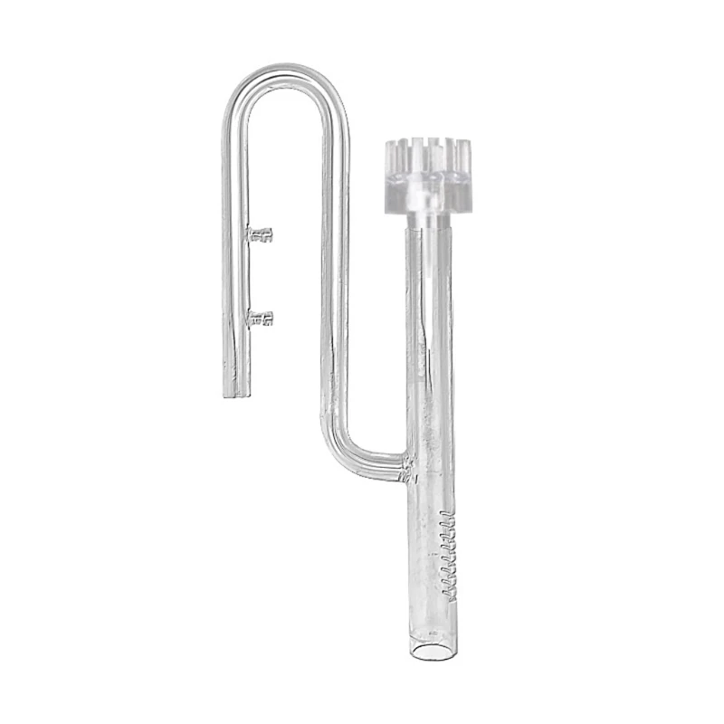 Glass Lily Pipe Inflow Surface Skimmer Aquarium Tank Removes Scums