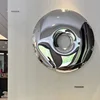Nordic Stainless Steel Wall Decor for Living Room Decor Light Luxury Home Decoration Donut Shape Background Wall Decoration 4