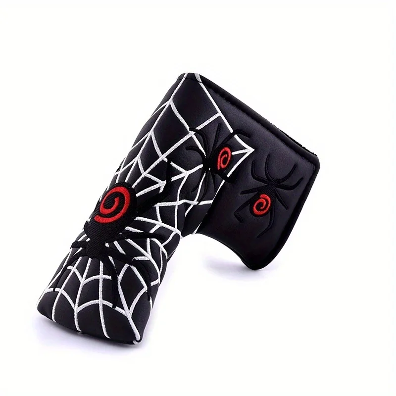 1pc Fashionable Golf Putter Covers, Blade Putter Headcovers, Embroidered Spider Design Putter Protector 5