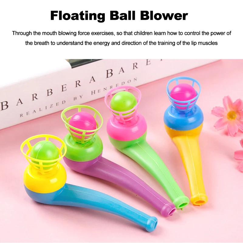 100PCS Suspended Blow Pipe Blow Ball Rod Game Children Balance Training Floating Blowing Ball Magic Dangling Family Kids Toy