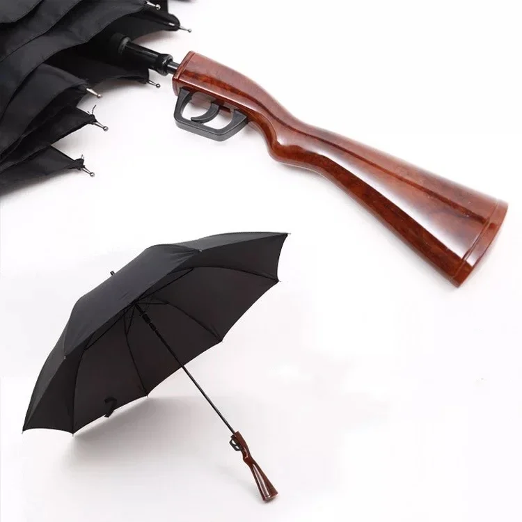 Creative Rifle Umbrella Long Handle Large Straight Cool Umbrellas Formen Automatic Open automatic umbrella