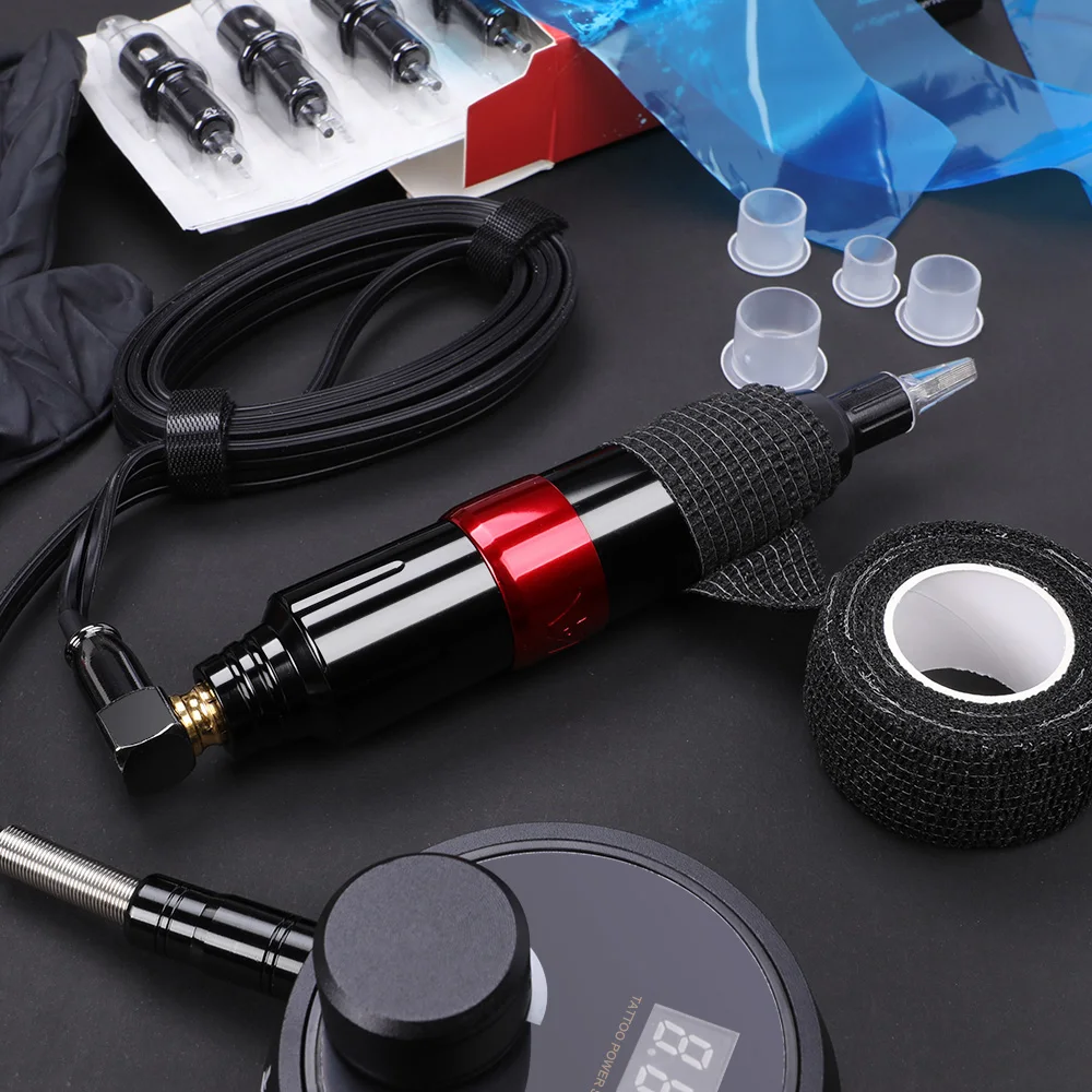 

Hybrid Rotary Tattoo Machine Tattoo Pen with Cartridge Machine Gun Liner Shader with RCA Cord Motor Alloy Machine Tattoo Pen