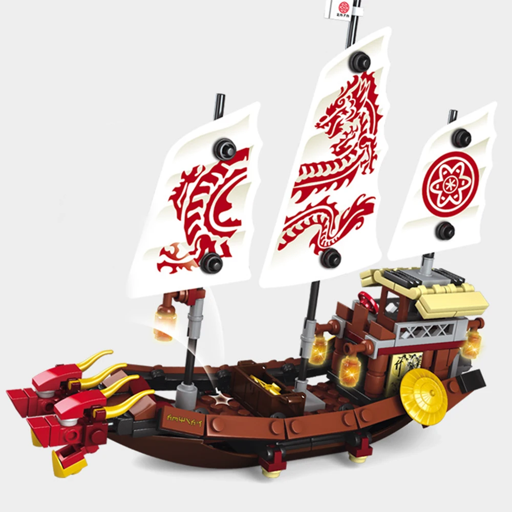 Phantom Ninja Movie Legacy Destiny'S Bounty Boat Ship Sailing Building Blocks Mattoni Modello Classico Giocattoli Per Bambini Ragazzi Regali Per Bambi