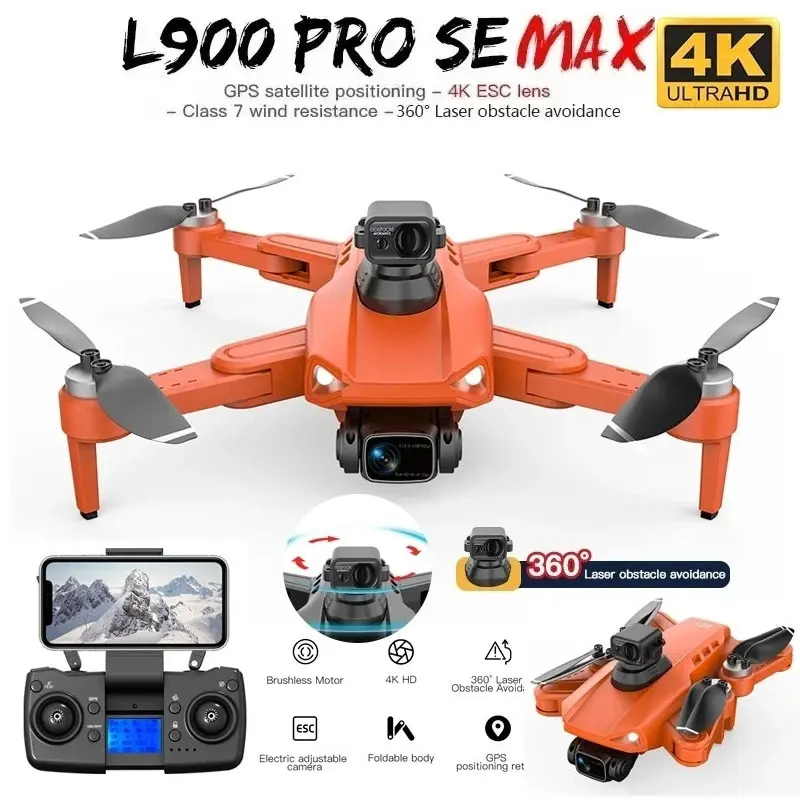 L900 Pro SE MAX GPS Drone, 4K Professional Dual HD Camera, 5G WiFi FPV 360 ° Evitar obstáculos, Brushless RC Quadcopter Drones Brinquedos L900 Pro SE MAX GPS Drone, 4K Professional Dual HD Camera, 5G WiFi FPV 360 ° Evitar obstáculos, Brushless RC Quadcopter Drones Brinquedos