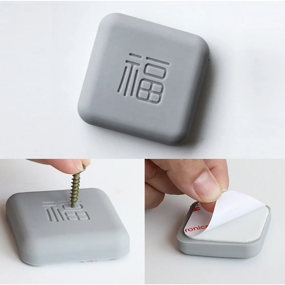 Silicone Door Stoppers Wall Protection Safety Shock Absorber Door Handle Bumpers Self Adhesive Round Square silicone door stoppers rubber door stoppers