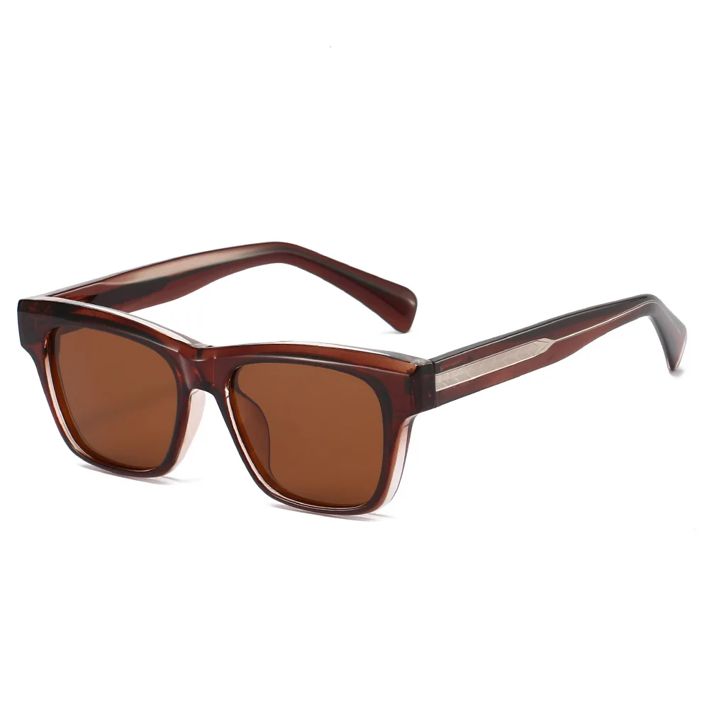 Marke Polarisierte Sonnenbrille Frauen Unisex Männer Solide Cp Edelstahl Kern Bein UV400 Quadrat Sonnenbrille Für Fahren Casual