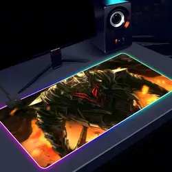 Enhanced RGB Gaming Mouse and Keyboard Mat - XXL Non - Slip Rubber Office and Desk Pad (40x90cm) - RGB900x400x4mm (BLACK8)