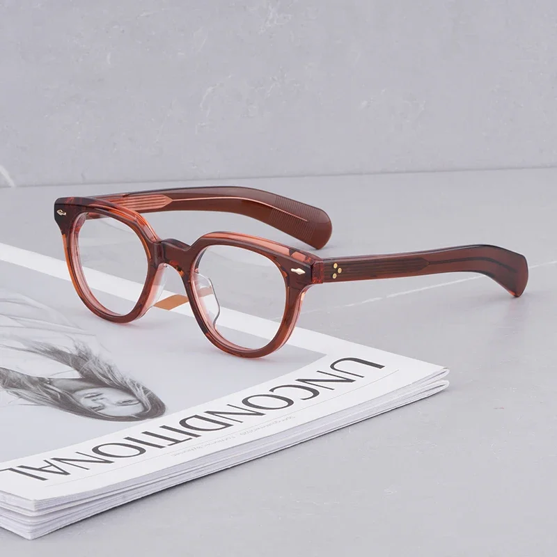 

Очки ацетатные винтажные овальные очки для мужчин и женщин, ретро-очки для мужчин, очки для близорукости, женские дизайнерские оправы для очков для мужчин