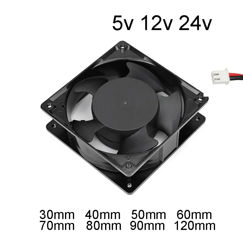 60mm 50mm 40mm 30mm Fans DC 12v 24v 5v Sleeve Bearing Industrial Cooling Fans with Brushless Motor Decoration Quiet Ventilador industrial cooling fan computer cooling fan
