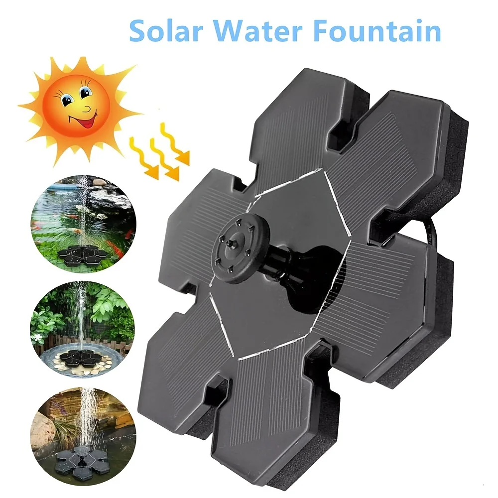 SolarFountainPolygonRunningWaterFountainForPoolsAndGardensOutdoorFloatingBathtubFor
