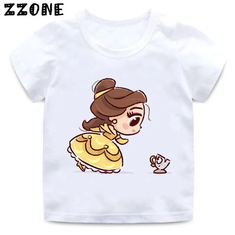 Little Mermaid Ariel Princess Cinderella Print Cute Kids T-Shirts Girls Clothes Baby Boys T shirt Summer Children Tops,ooo5326 3