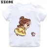 Little Mermaid Ariel Princess Cinderella Print Cute Kids T-Shirts Girls Clothes Baby Boys T shirt Summer Children Tops,ooo5326 3