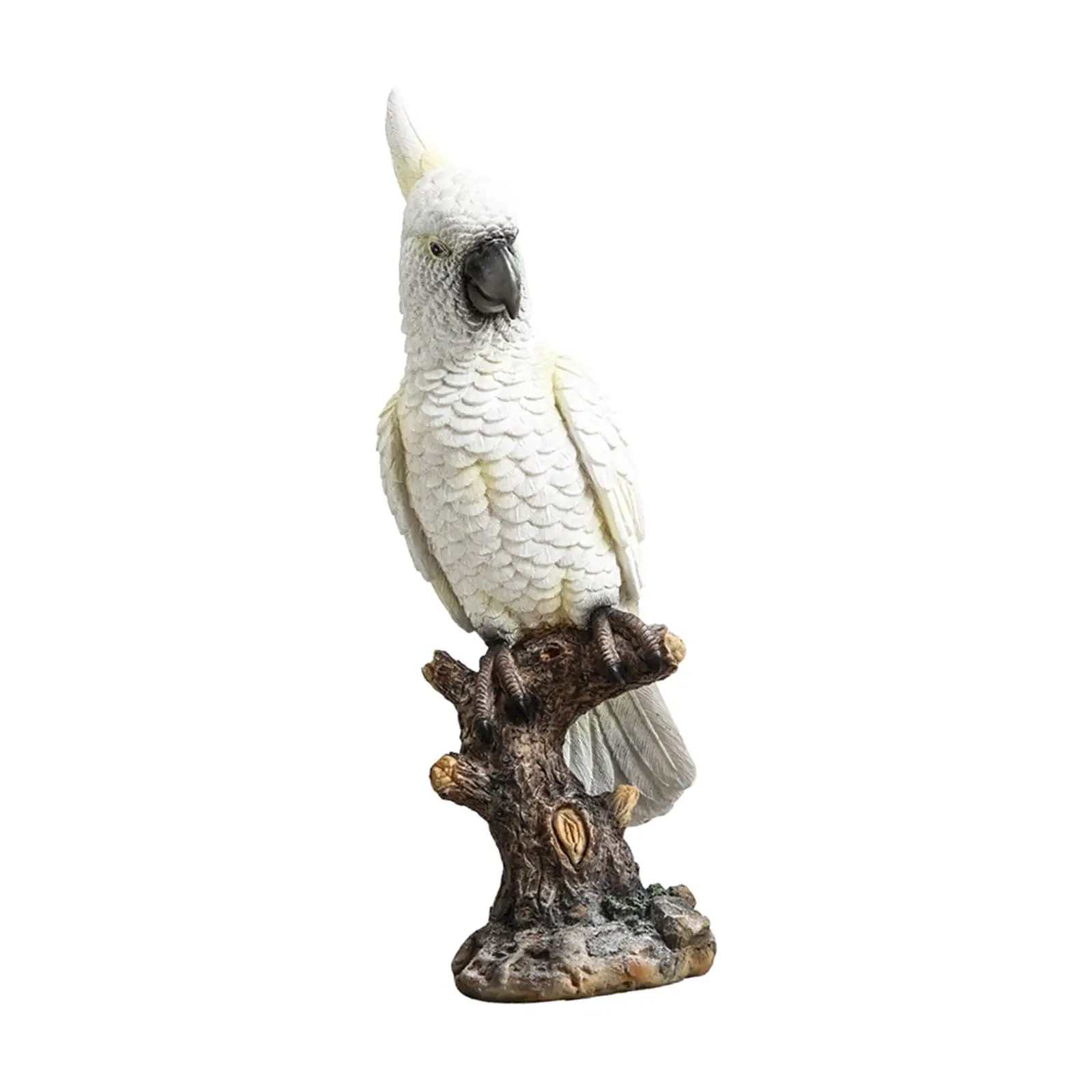 

Parrot Statue Collectible Animal Sculpture Bird Model Decorative Figurine for