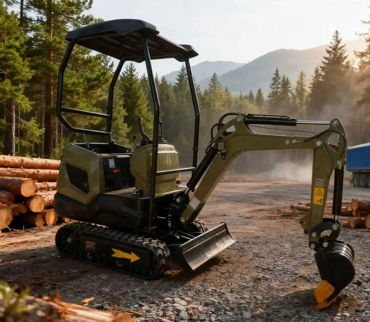 1,2-Tonnen-Bagger CE EPA mit anderem Motor, kleiner Raupenbagger für landwirtschaftliche Nutzung, Minibagger