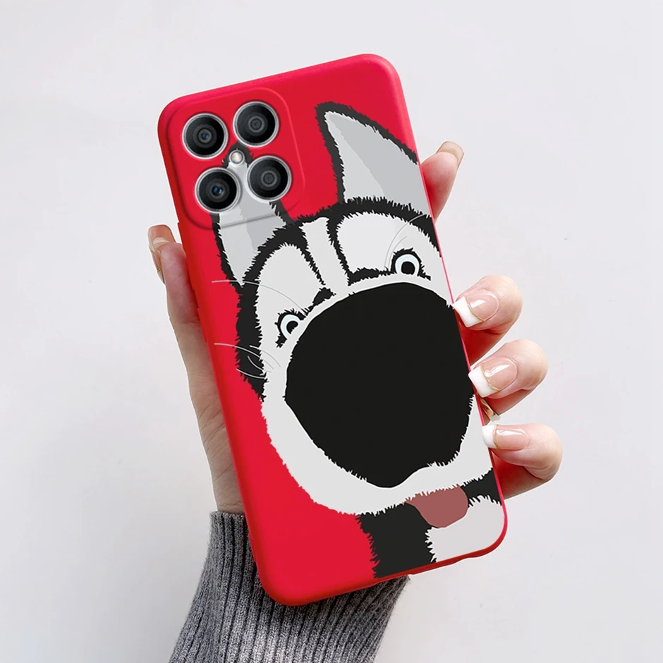 Exquisite Cartoon Painted Liquid Silicone Phone Case in Bumper Design